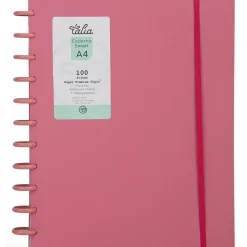 Caderno Smart A4 Com Elástico 100 Folhas Rosa Talia