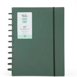 Caderno Smart A4 com Elástico 100 Folhas Verde Olive Talia