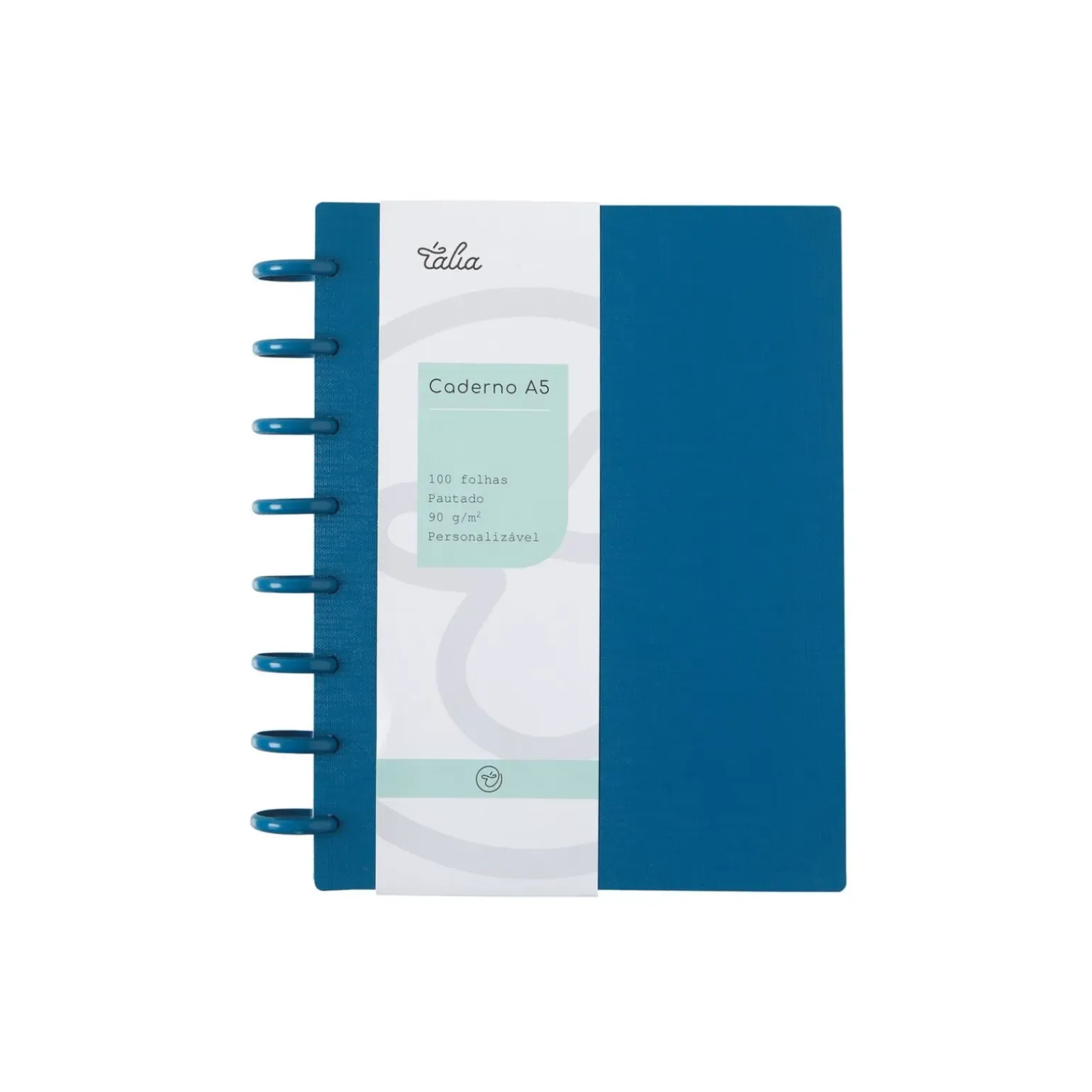 Caderno Smart A5 Pautado 100 folhas Azul Talia