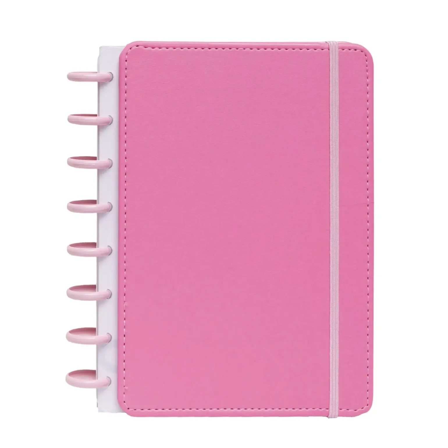 Caderno Smart A5 Pautado 80 Folhas com Elástico e Suporte Esferográfica Rosa Talia