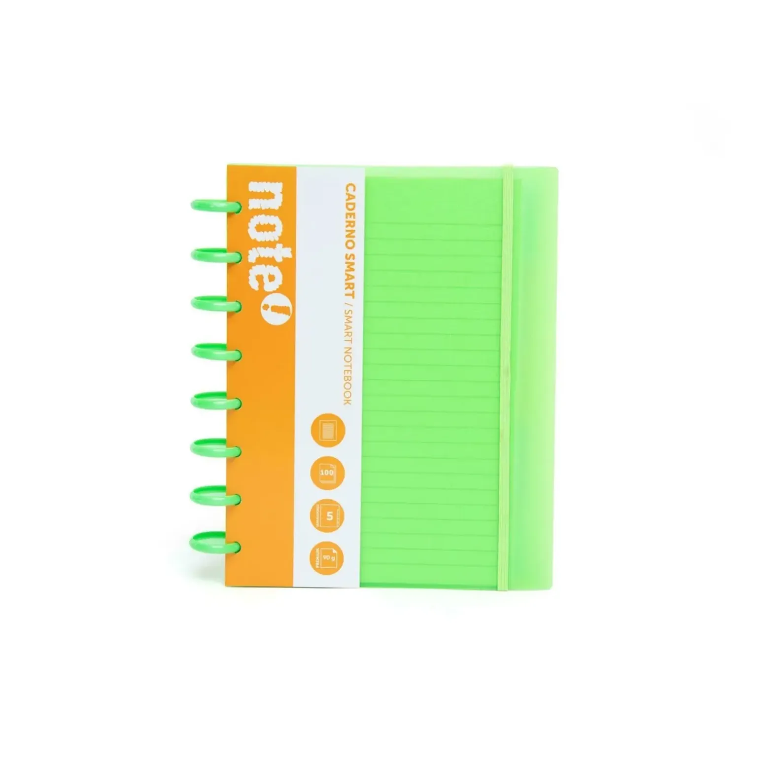 Caderno Smart A5 Verde Transparente