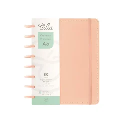 Caderno Smart com Elástico Espiral A5 Pautado Rosa