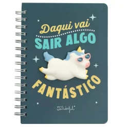 Caderno Unicórnio Daqui Vai Sair Algo