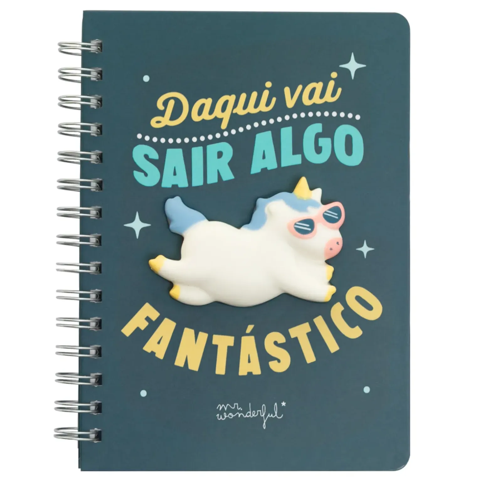 Caderno Unicórnio Daqui Vai Sair Algo