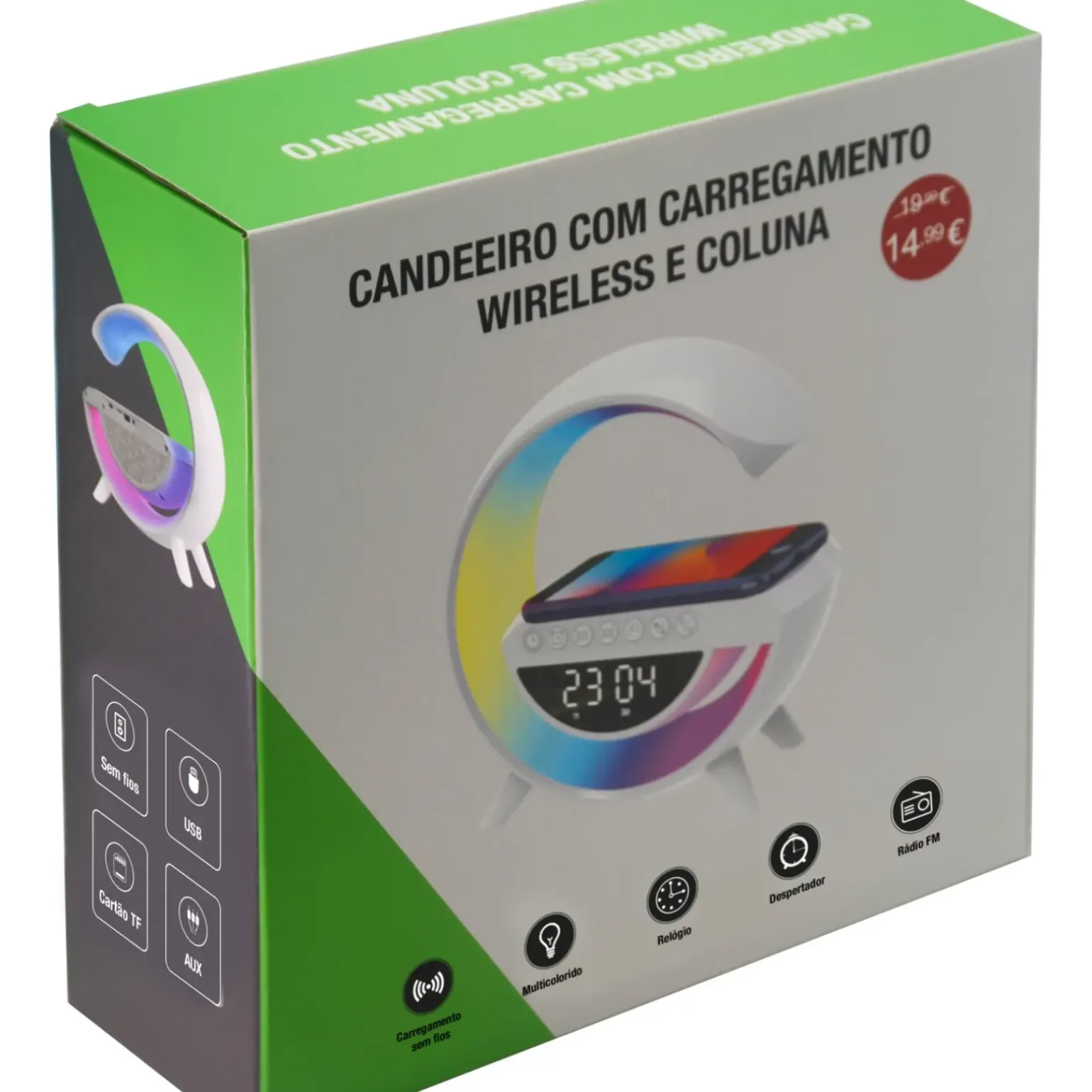 Candeeiro Com Carregamento Wireless