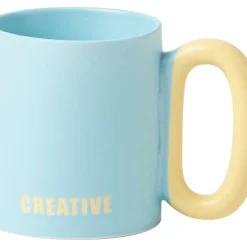 Caneca Azul com Asa Amarela Creative