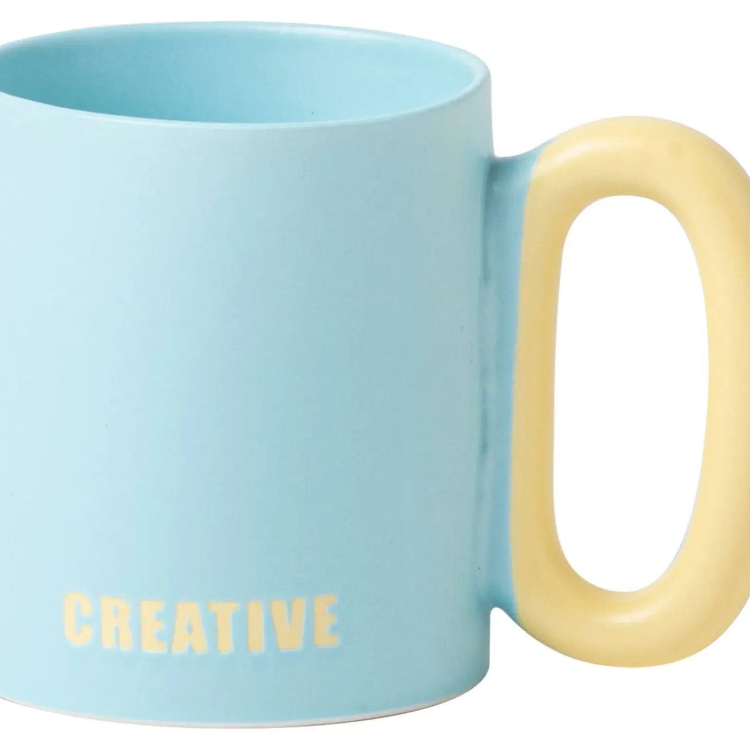 Caneca Azul com Asa Amarela Creative