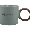 Caneca Azul Home com Asa Castanha