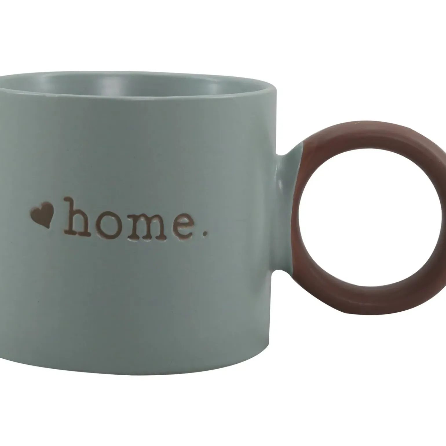 Caneca Azul Home com Asa Castanha