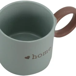 Caneca Azul Home com Asa Castanha