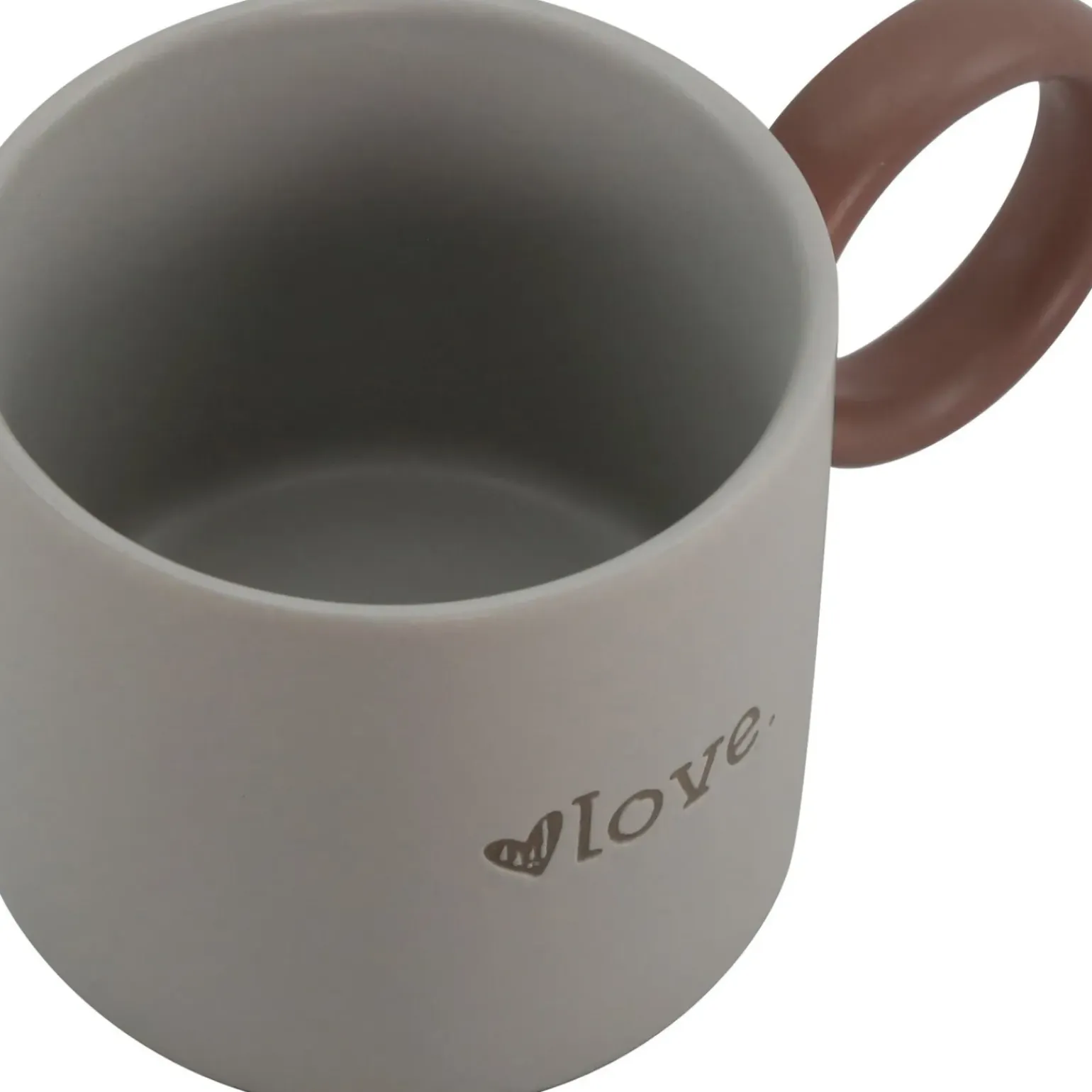Caneca Cinza Love com Asa Castanha