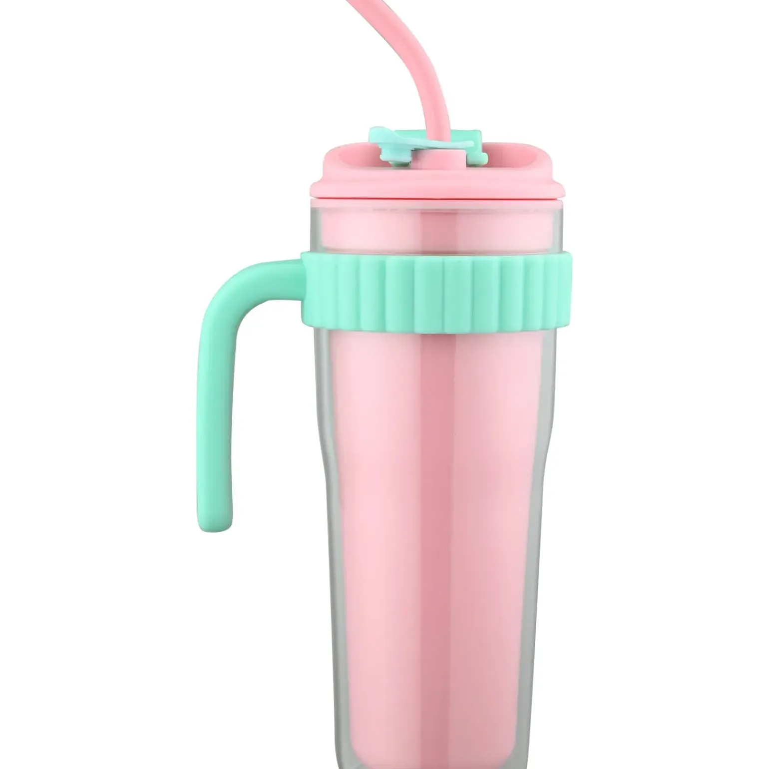 Caneca Happiness 900Ml Rosa e Verde