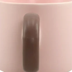 Caneca Rosa Hello com Asa Castanha