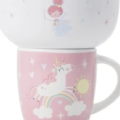 Caneca + Taça Unicórnio Rosa