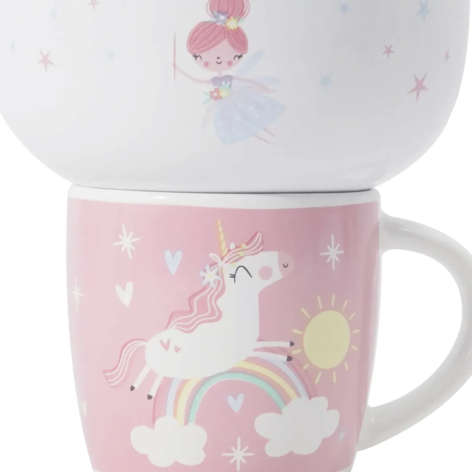 Caneca + Taça Unicórnio Rosa