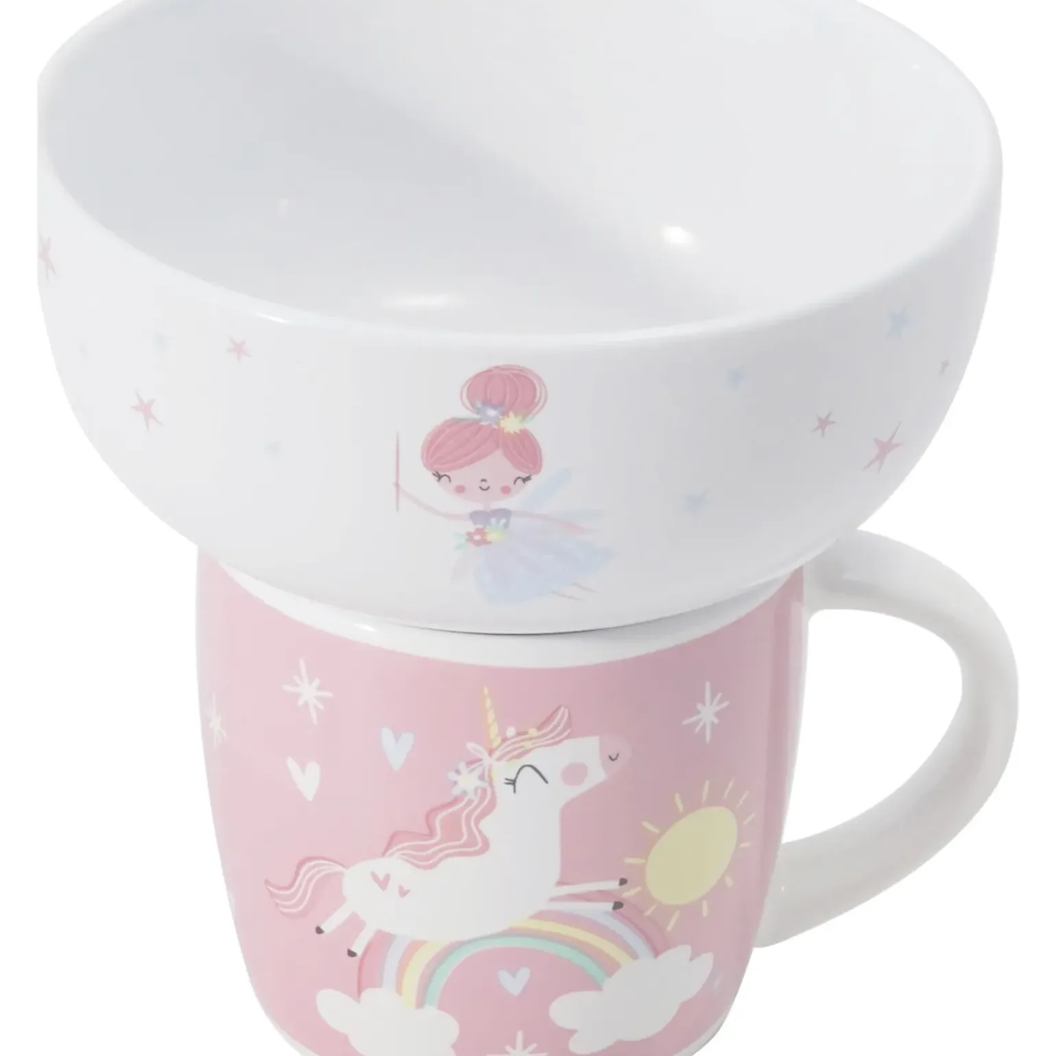 Caneca + Taça Unicórnio Rosa