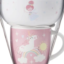Caneca + Taça Unicórnio Rosa