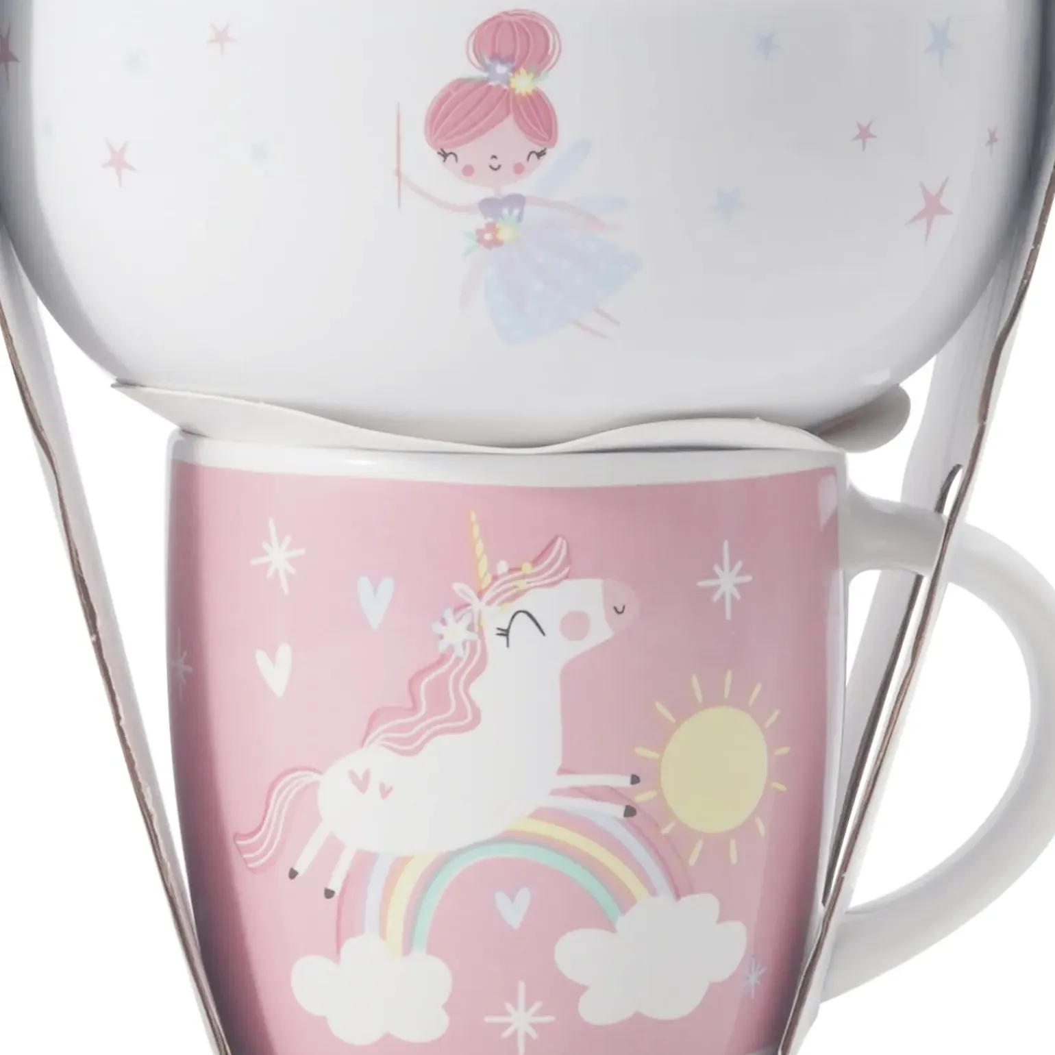 Caneca + Taça Unicórnio Rosa