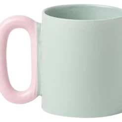 Caneca Verde com Asa Rosa Lively