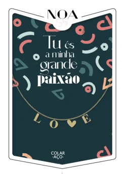 Colar Aço Dourado - Love