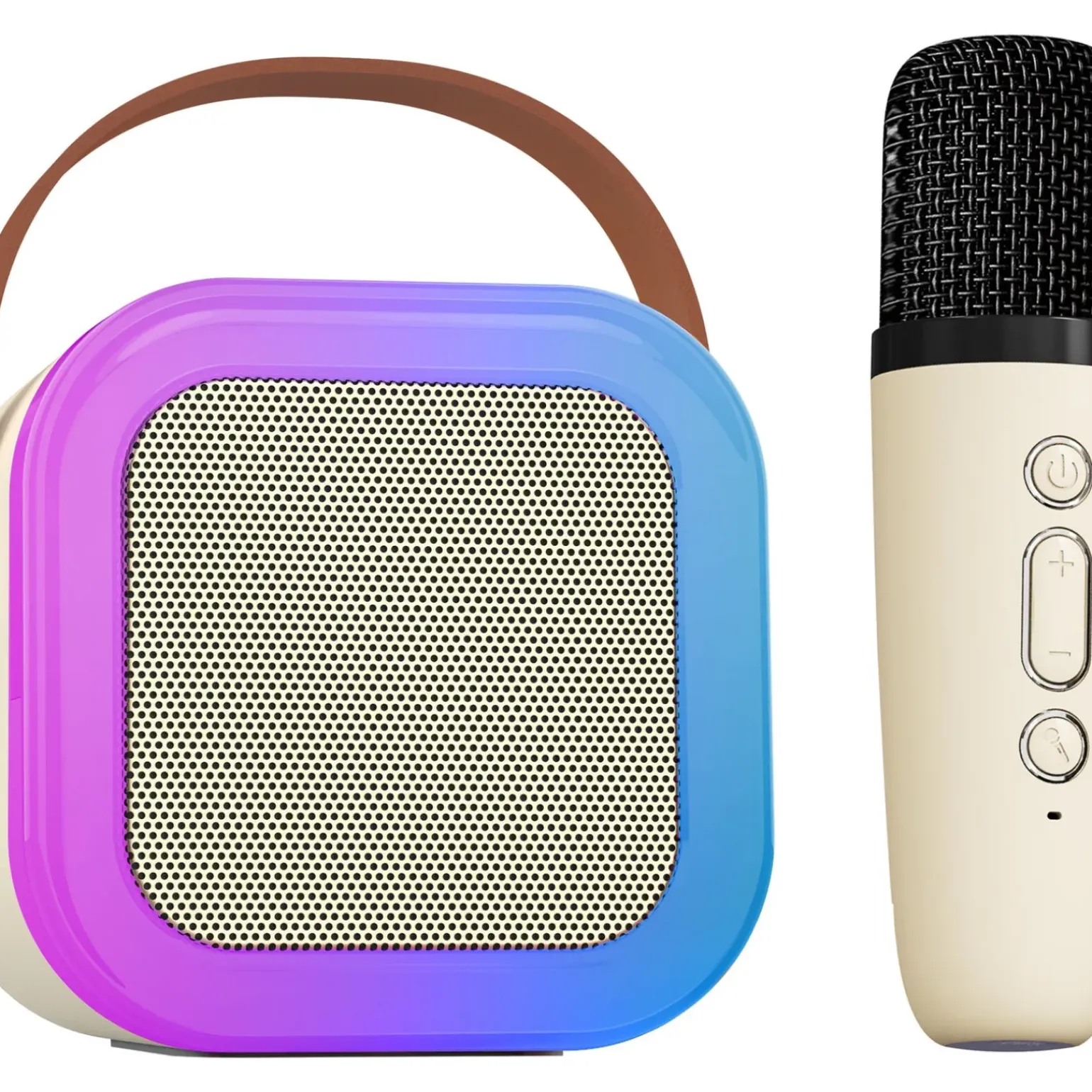Coluna Bluetooth com Microfone Led