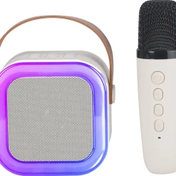 Coluna Bluetooth com Microfone Led