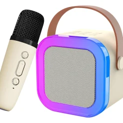 Coluna Bluetooth com Microfone Led
