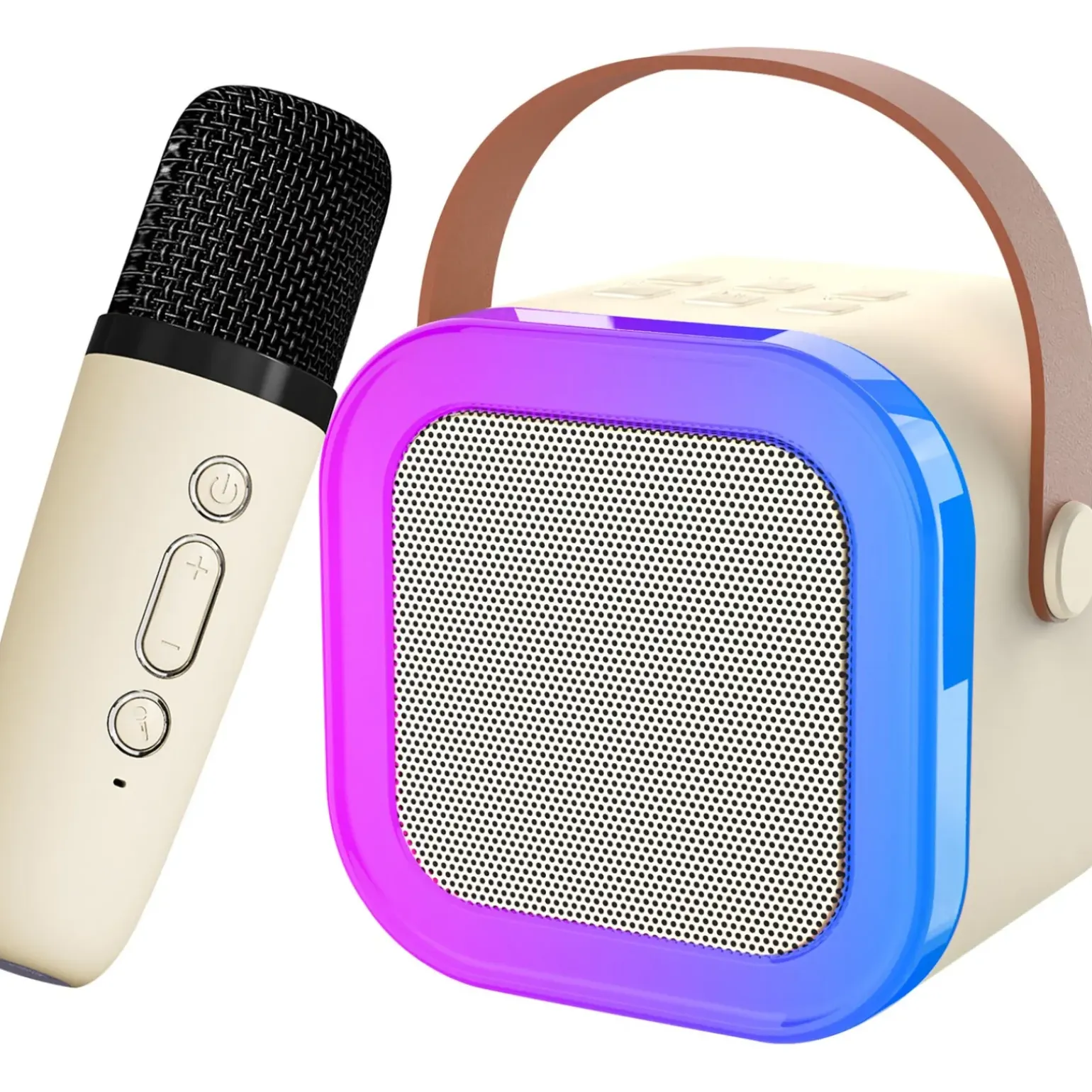 Coluna Bluetooth com Microfone Led