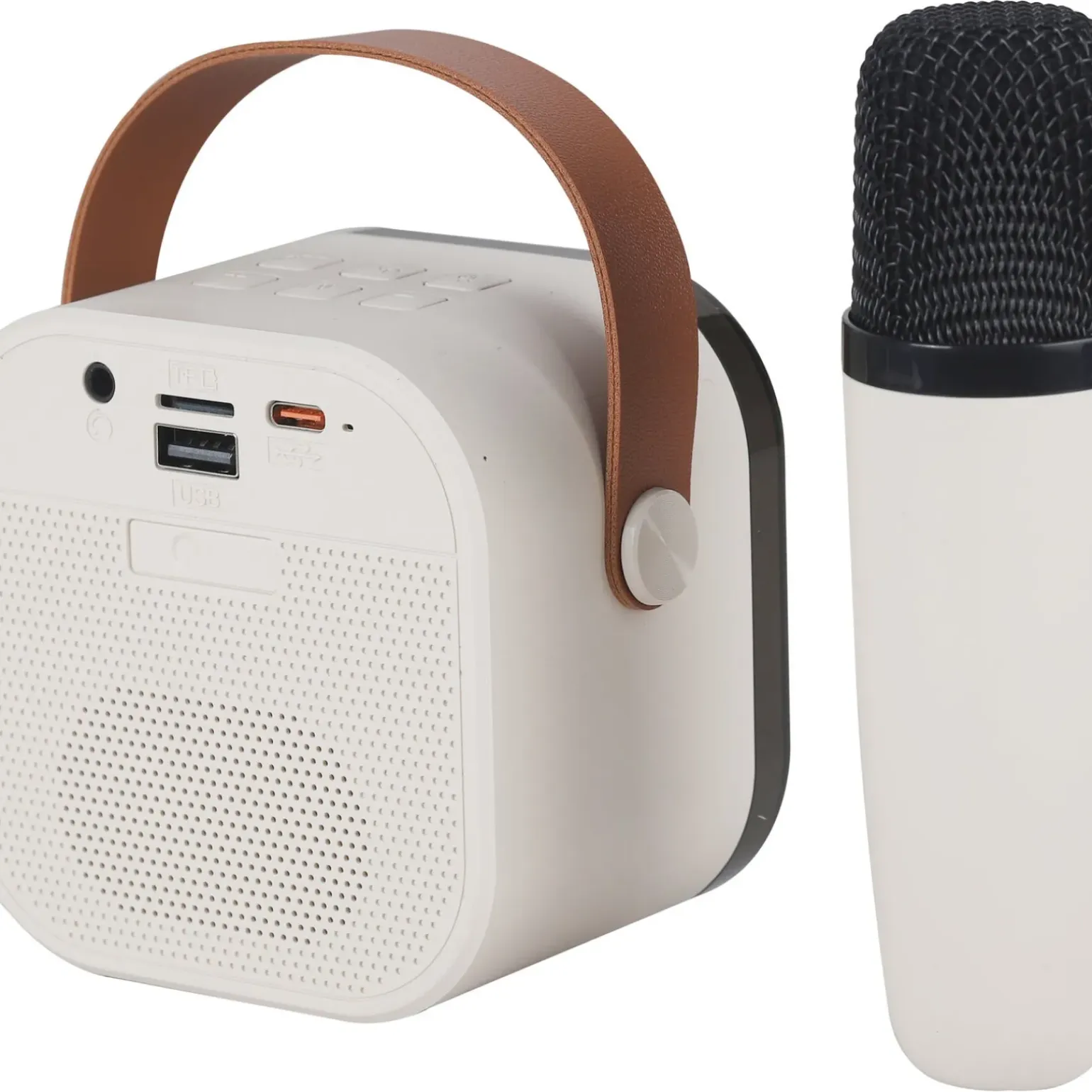 Coluna Bluetooth com Microfone Led