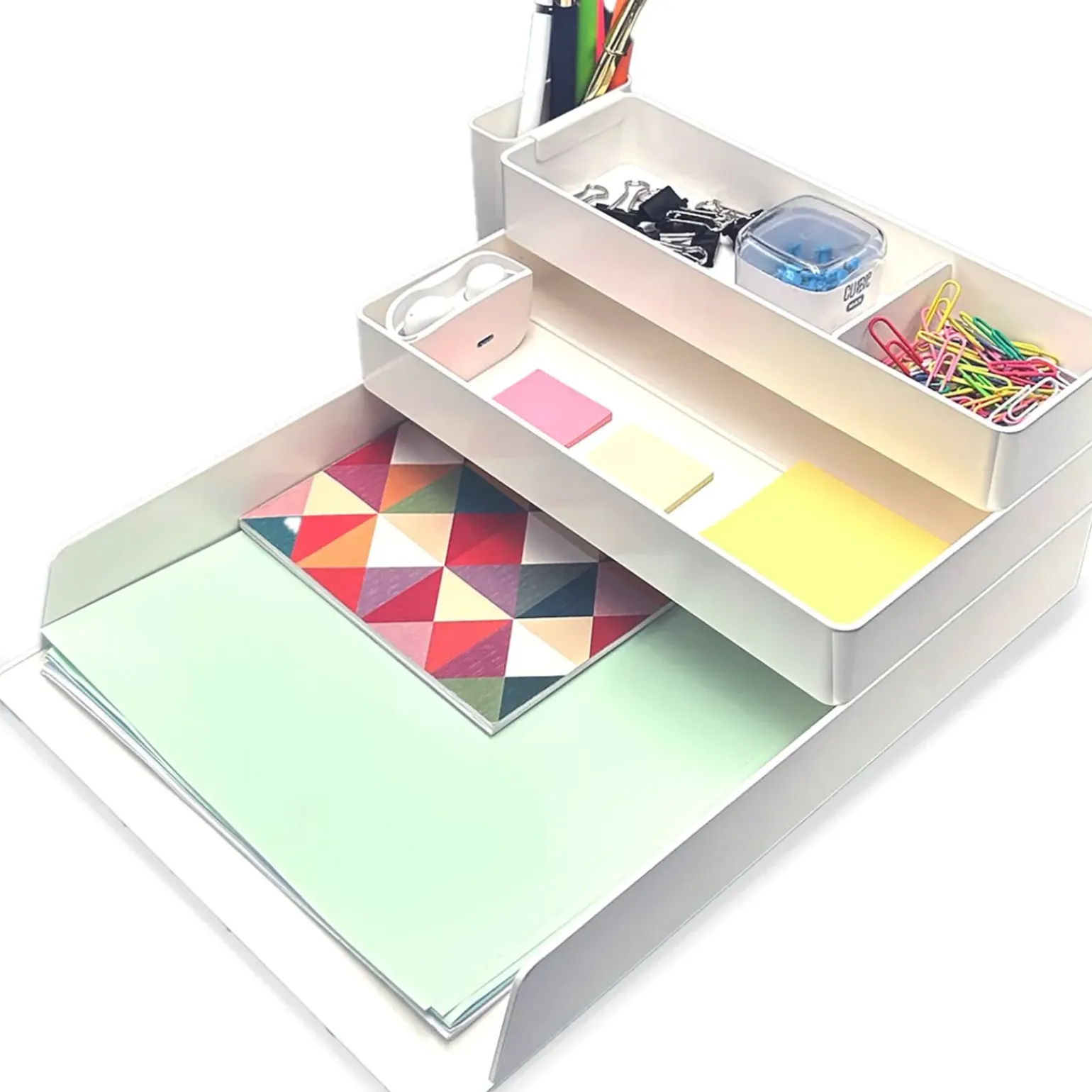 Conjunto Arquivo Modular Multifunções Branco 4 Peças Note!