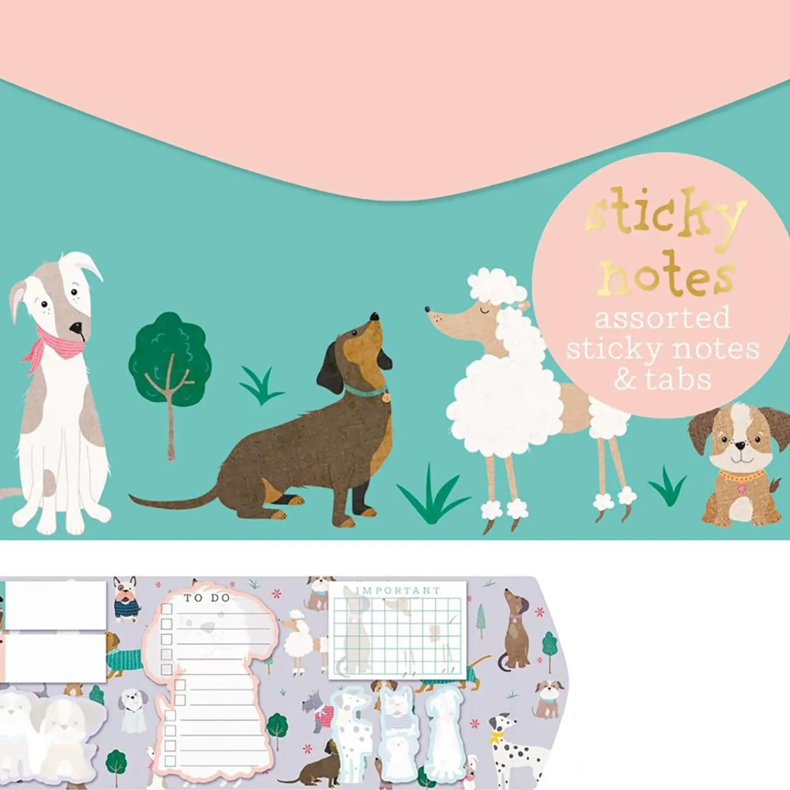 Conjunto 8 Blocos Notas Adesivas - Puppies