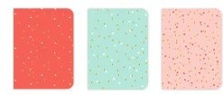 Conjunto 3 Cadernos A6 - Gold (artigo sortido)