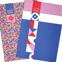Conjunto 2 Cadernos Agrafados A5 Liso 96F Flower Note!