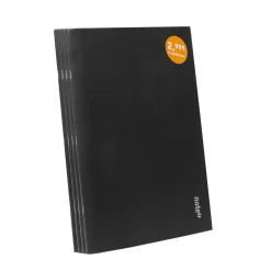 Conjunto 4 Cadernos Agrafados Pautados A4 Pretos