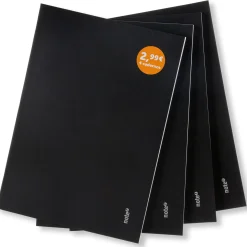 Conjunto 4 Cadernos Agrafados Pautados A4 Pretos