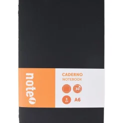 Conjunto 3 Cadernos Agrafado 9X14cm Linhas 30 Folhas 80grm