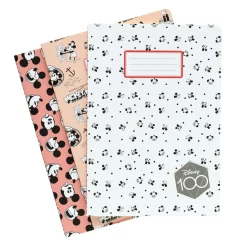 Conjunto 3 Cadernos A5 - Mickey 100 Anos