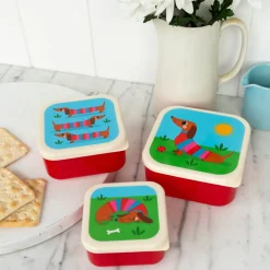 Conjunto 3 Caixa Lanche - Sausage Dog