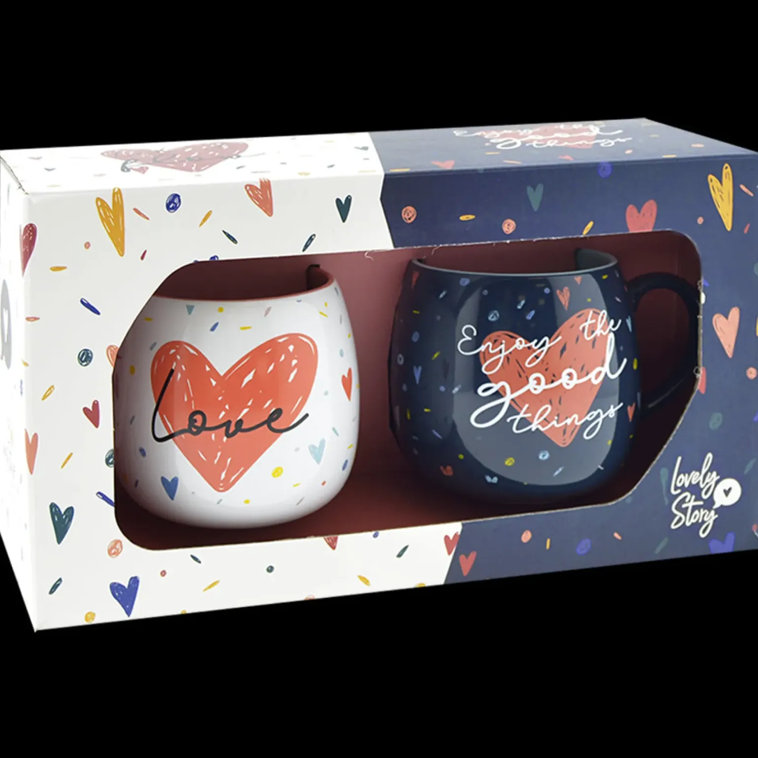 Conjunto 2 Canecas Ovais - Hearts