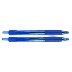 Conjunto 2 Canetas Esferográfica Retrátil 0,7mm Azul