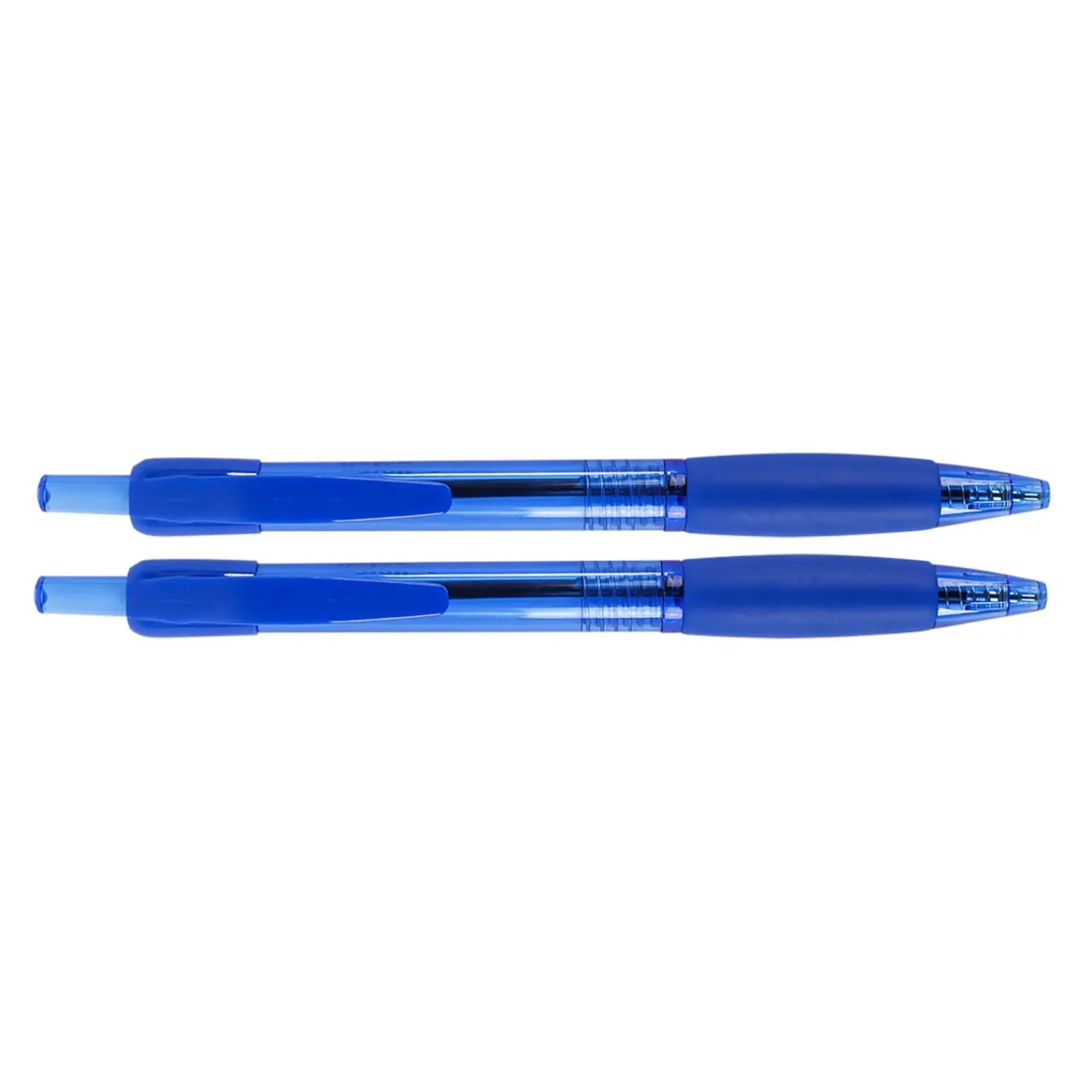 Conjunto 2 Canetas Esferográfica Retrátil 0,7mm Azul