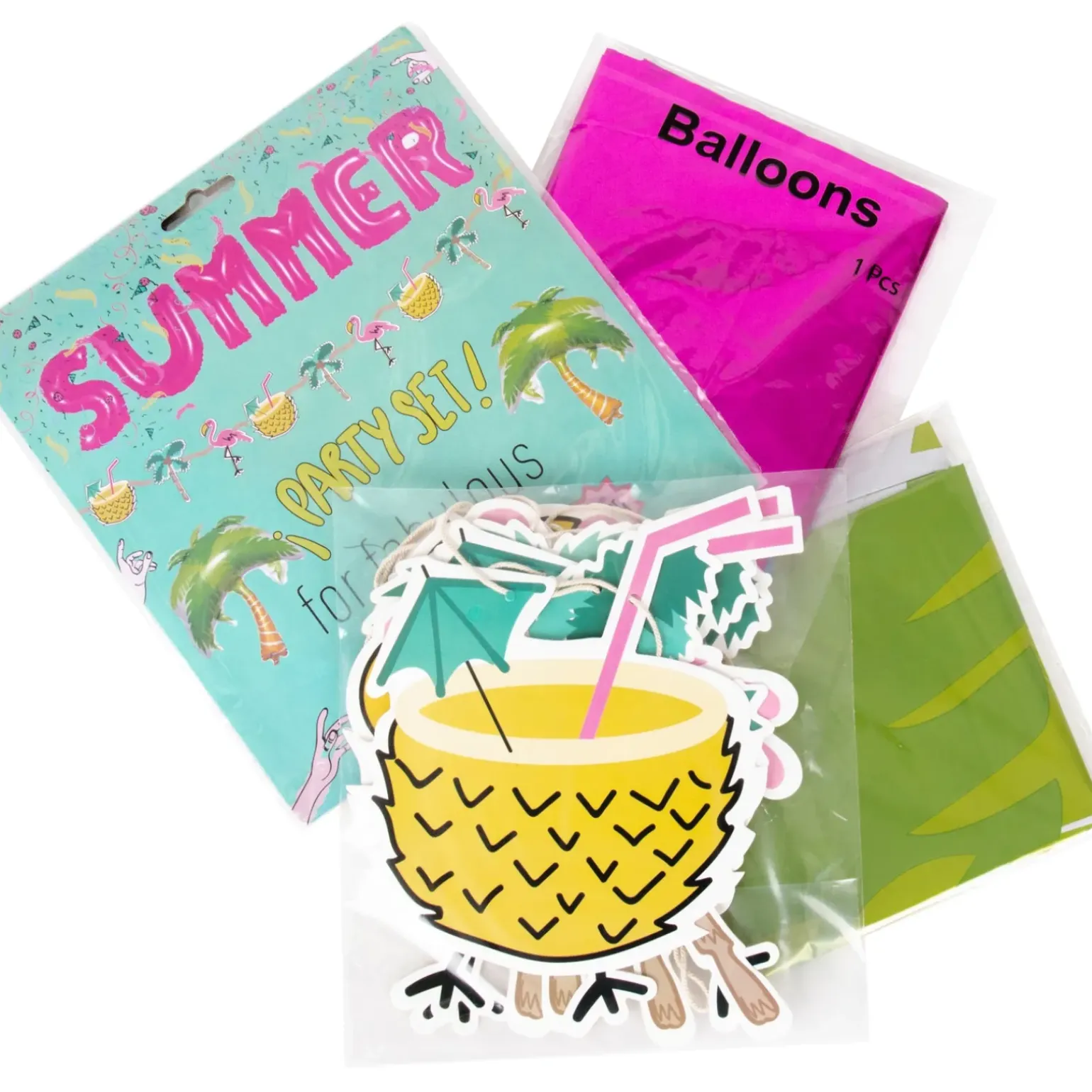 Conjunto Decoração Festa - Aloha Summer