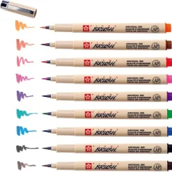 Conjunto de 9 Marcadores Sakura Pigma Brush