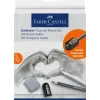 Conjunto Esboço Carvão Esfuminho + 5 Lápis + Afia + Borracha Faber Castell