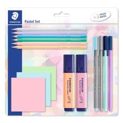 Conjunto Escrita Pastel e Bloco de Notas
