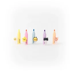 Conjunto Estojo + 5 Sublinhadores - Colour