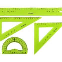 Conjunto Flex Régua 30cm + Esquadro + Transferidor Note!