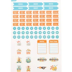 Conjunto Stickers 12 Folhas Talia