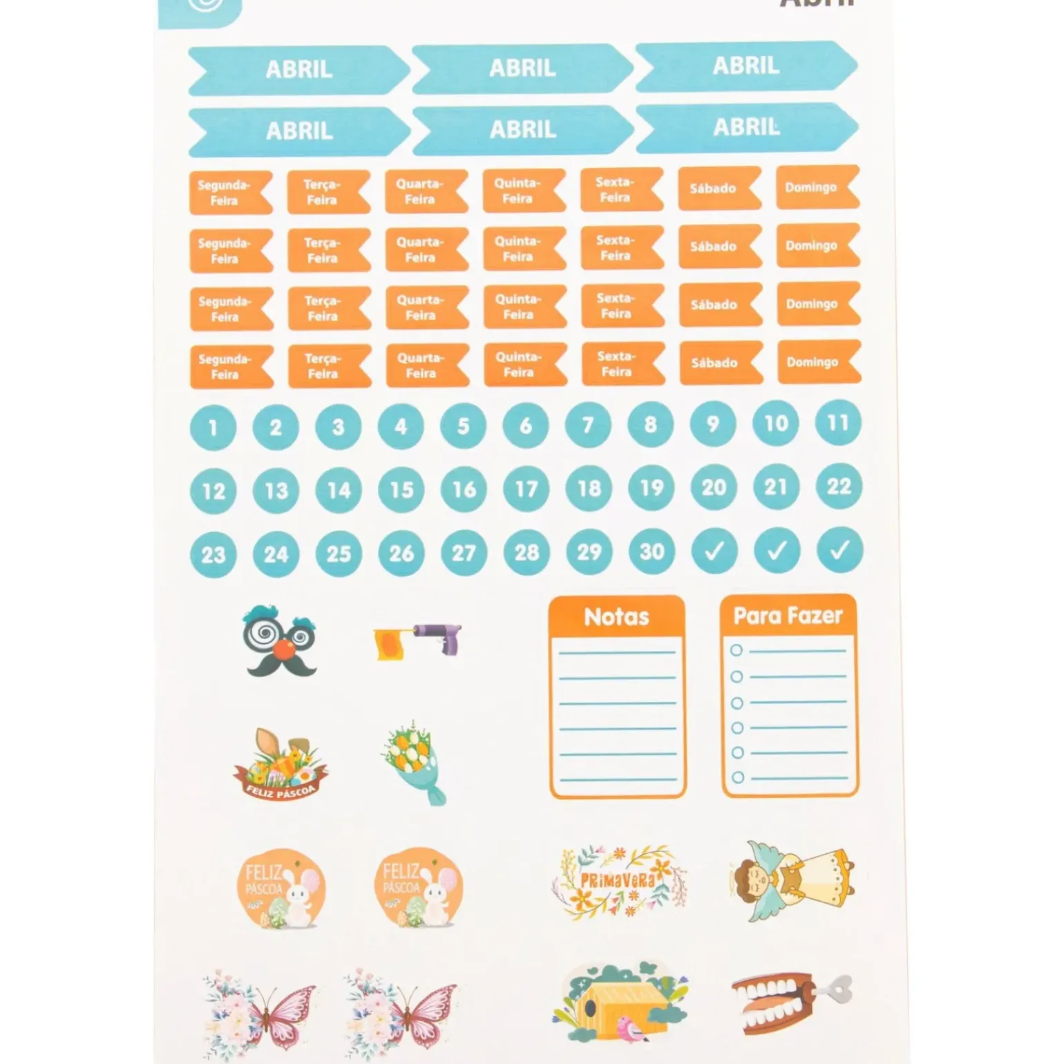 Conjunto Stickers 12 Folhas Talia