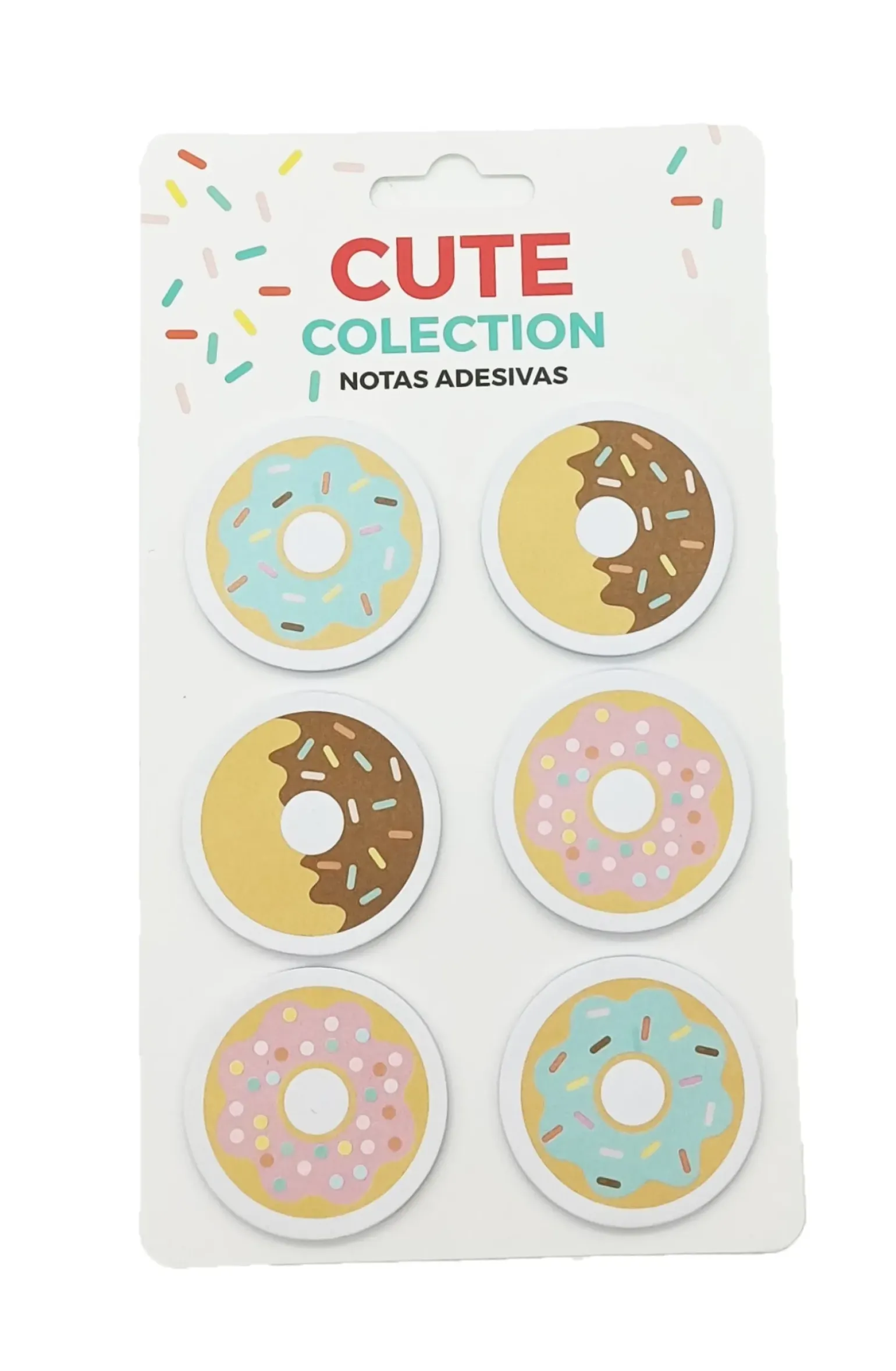 Conjunto 6 Sticky Notes - Donuts